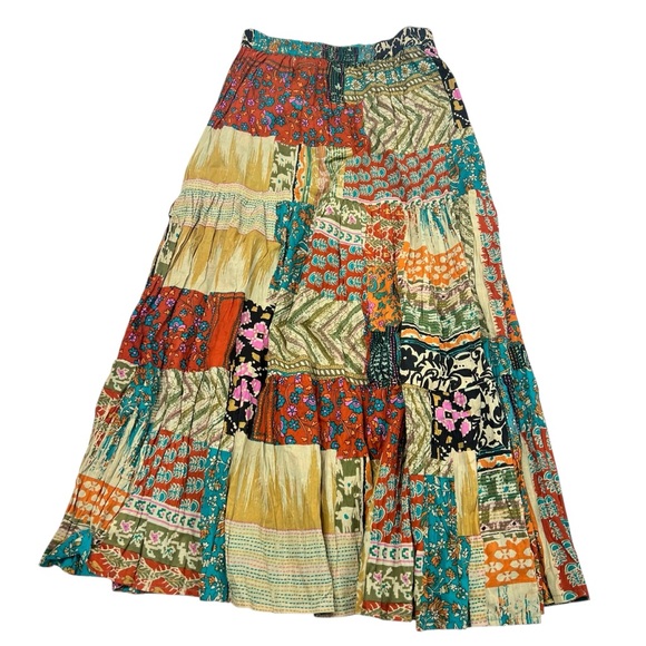 Signals Dresses & Skirts - Signals Floral Patchwork women’s Tiered Maci Skirt SZ M
